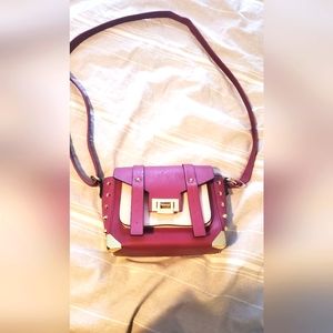 Magenta and blush crossbody